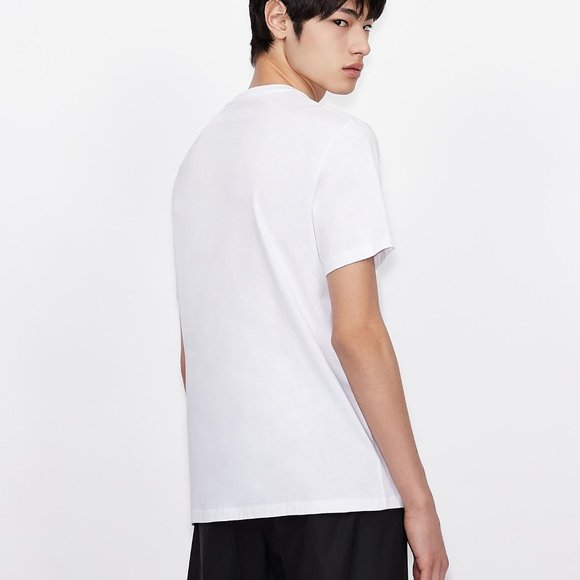 ARMANI EXCHANGE V-NECK T-SHIRT 'METALLIC LOGO' [M, L] NWT - Picture 2 of 4